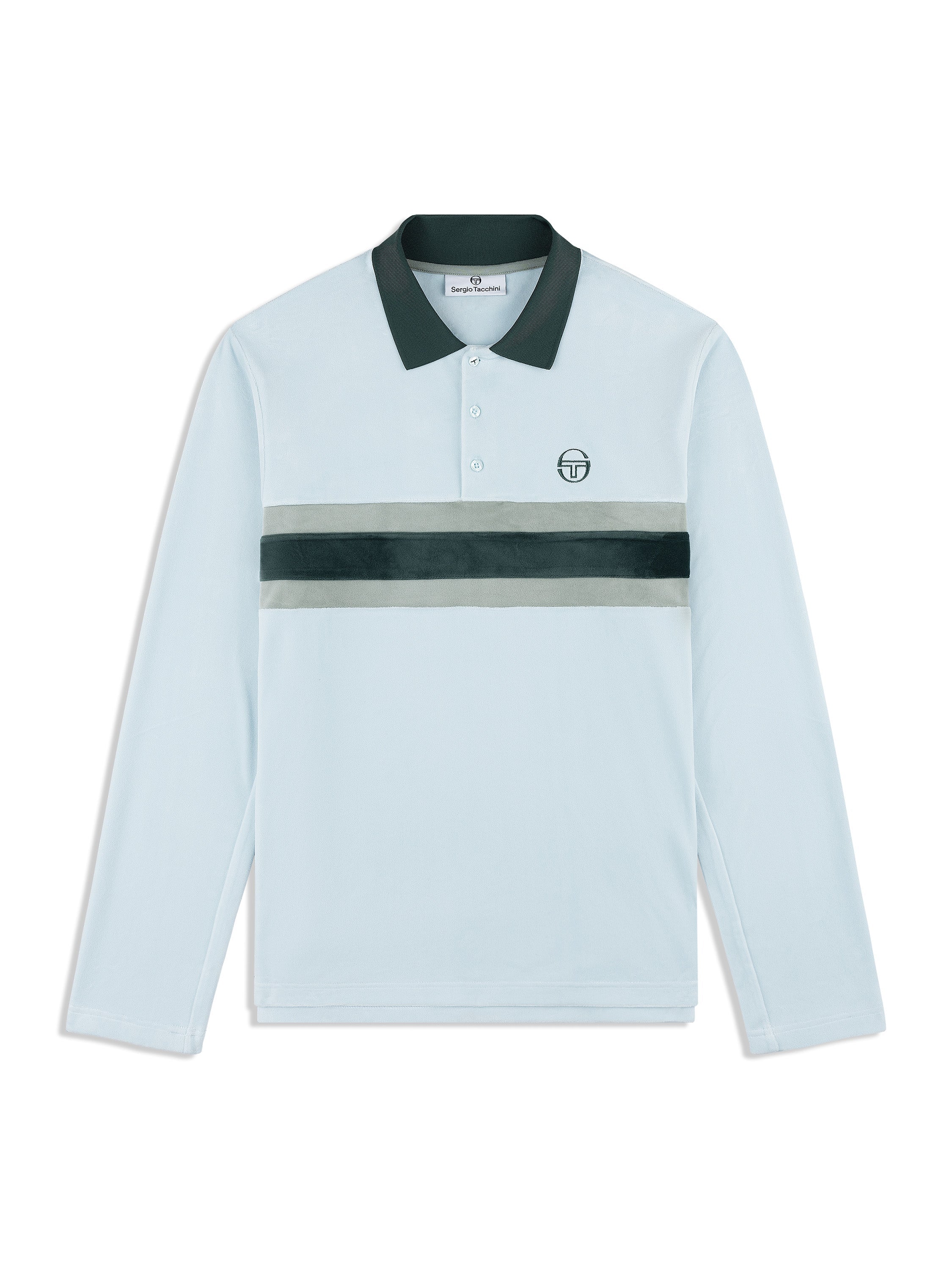 Banda Velour Polo- Baby Blue