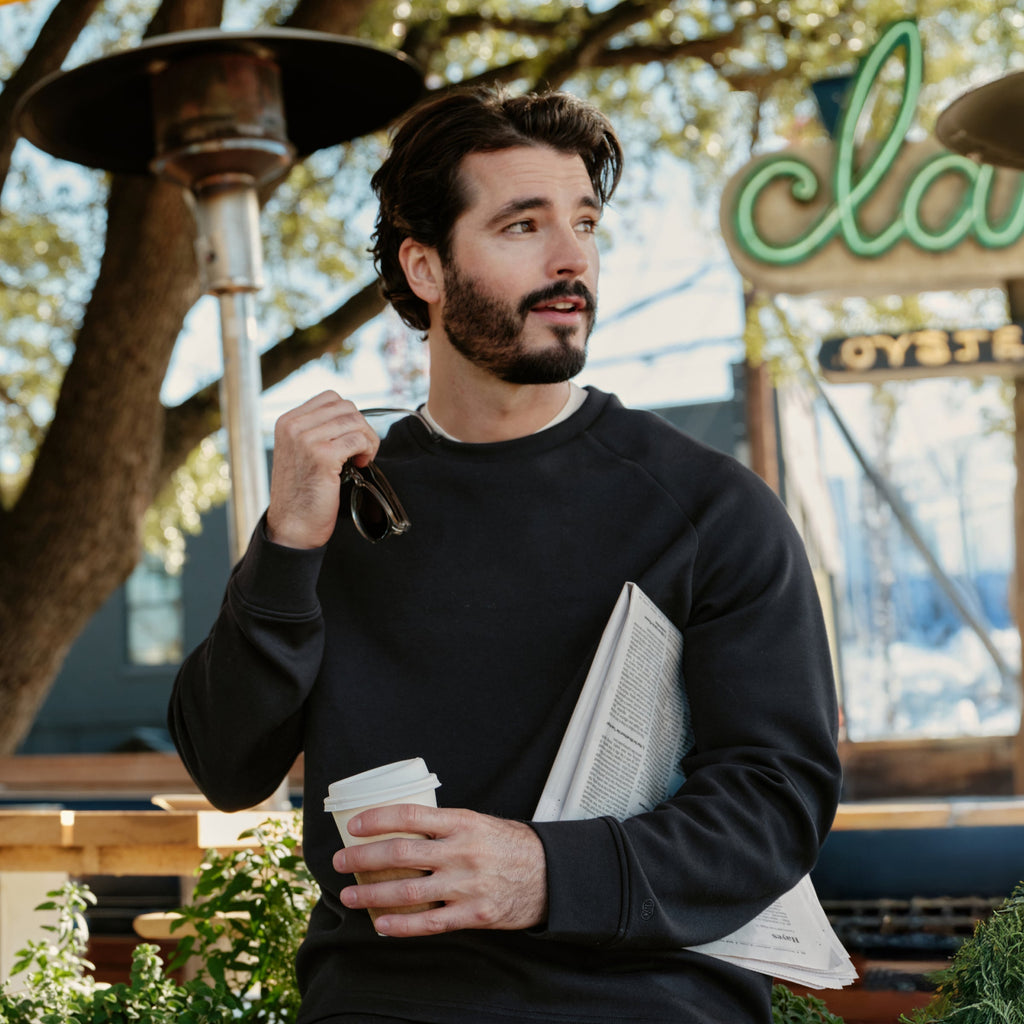 Sandwash Crewneck -- True Black