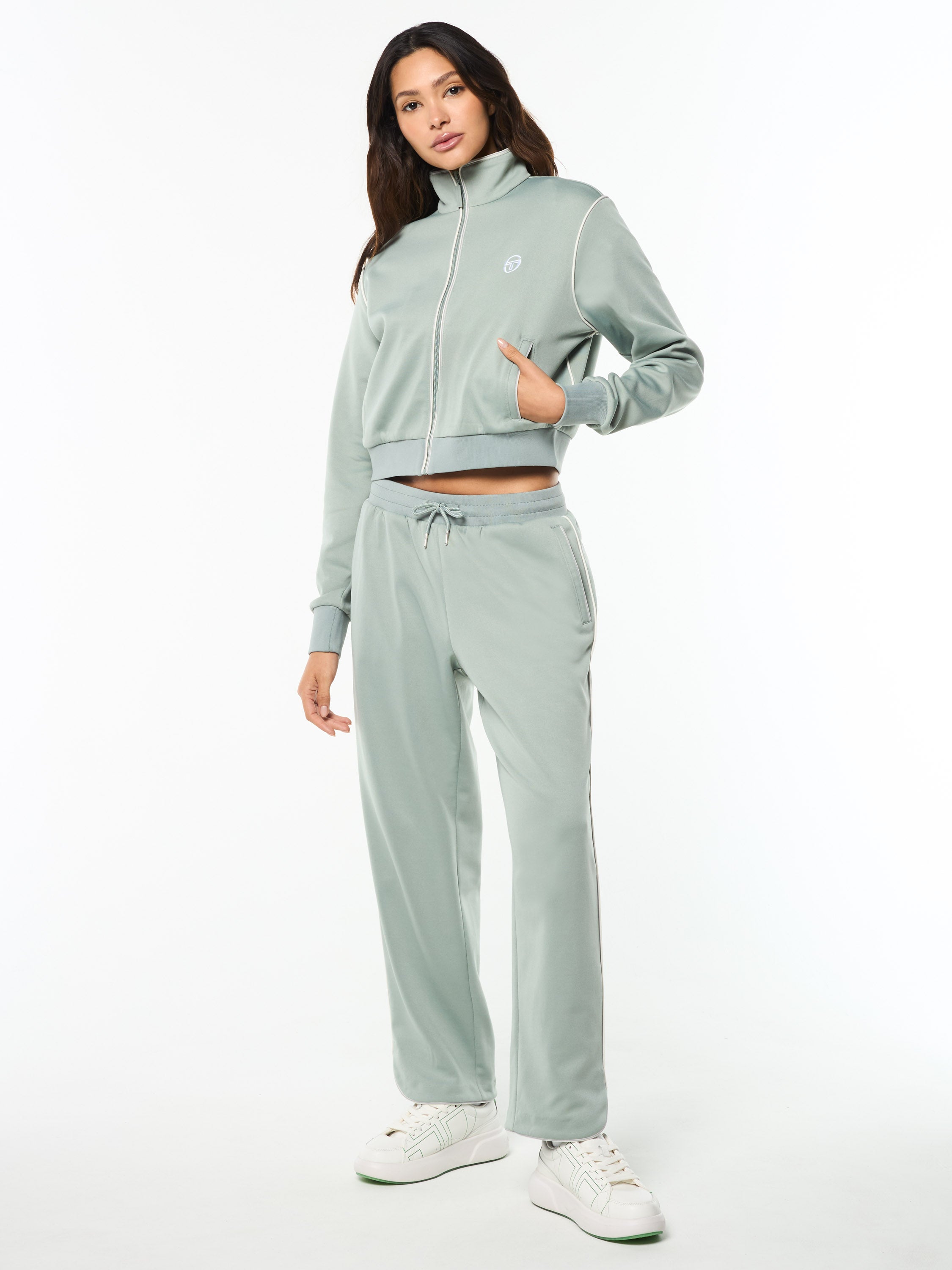 Terina Track Jacket- Slate Gray