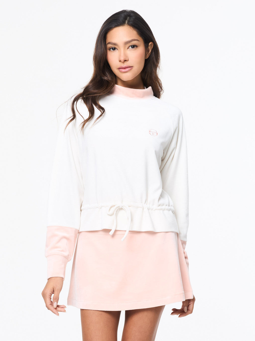 Lina Velour Top- Gardenia
