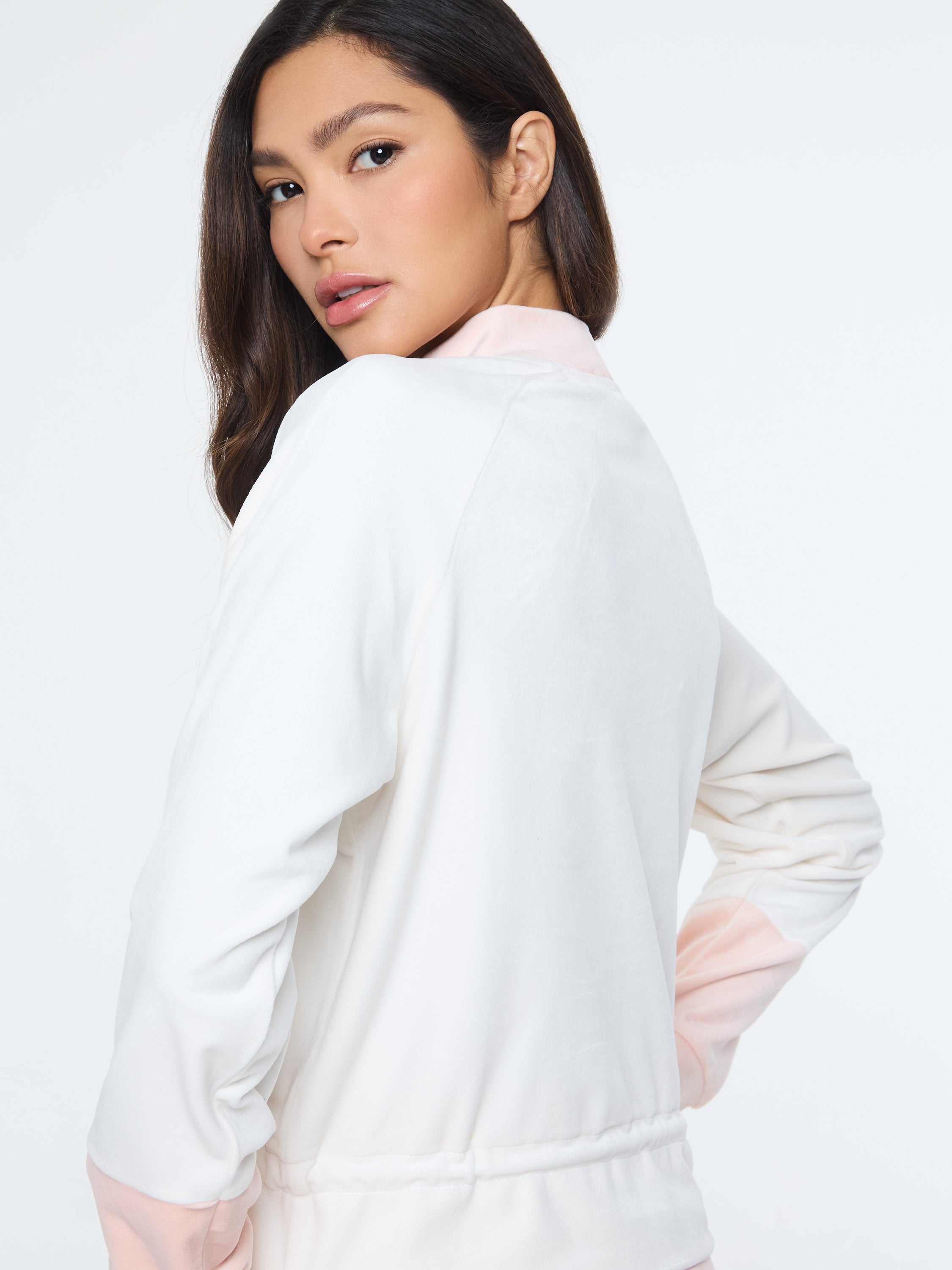 Lina Velour Top- Gardenia