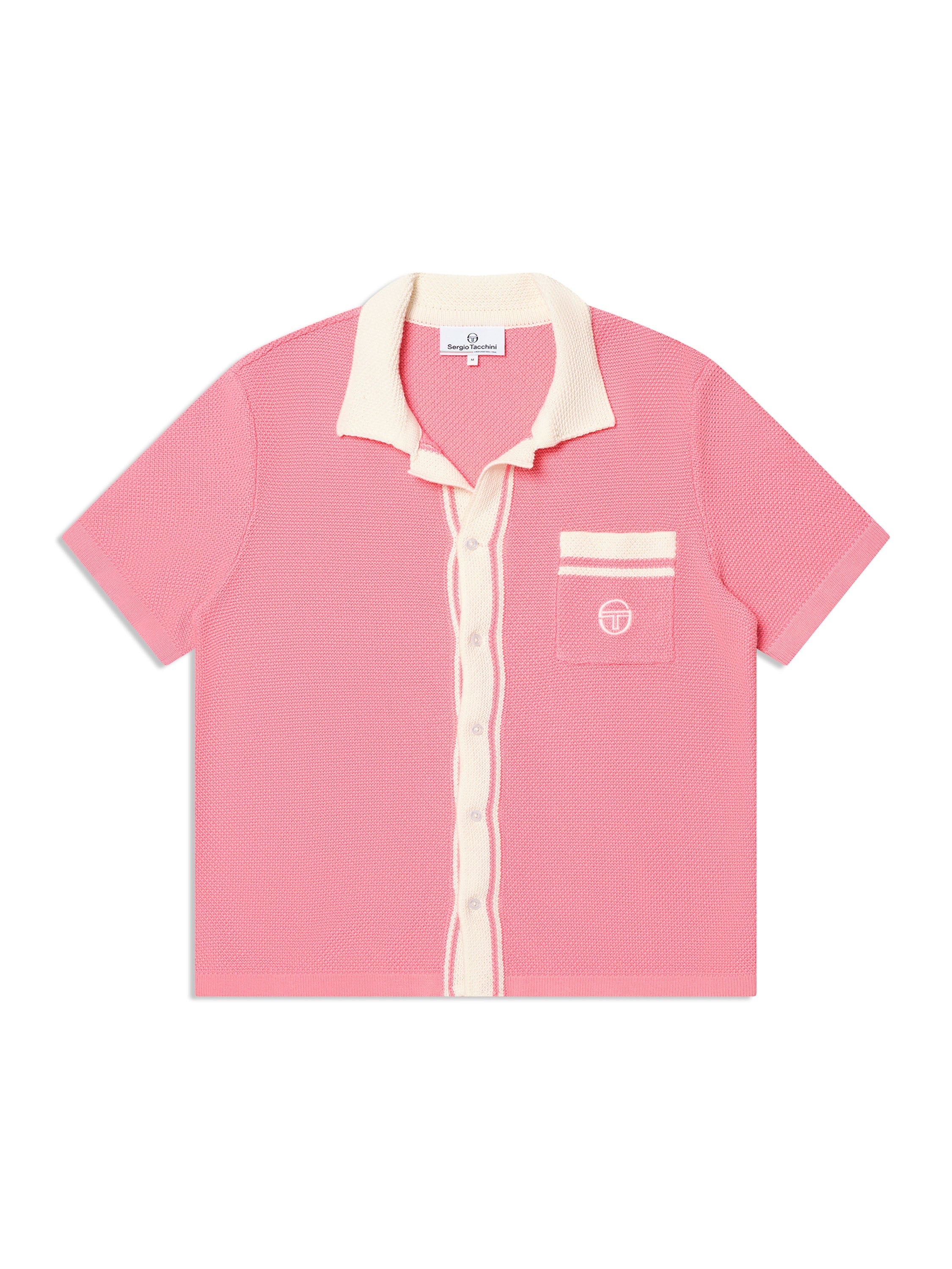 Fratelli Crochet Cabana Polo-Geranium Pink